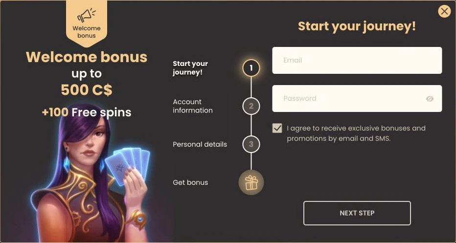 National Casino English-Canada registration window